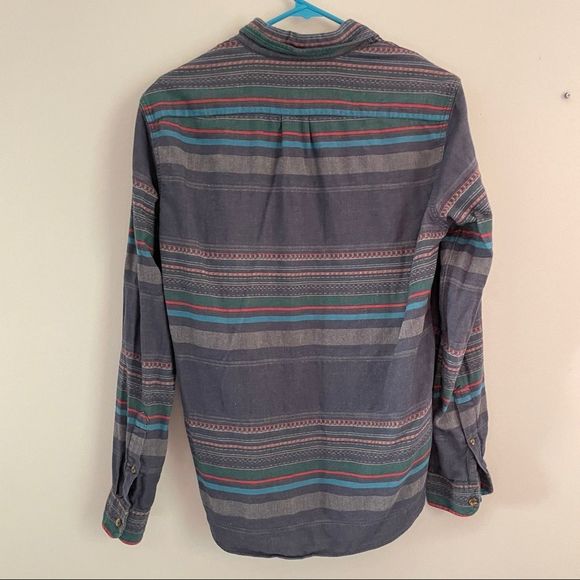 J Crew Brushed Twill Flannel Shacket Shirt 100% Cotton Southwest Striped - Picture 5 of 9